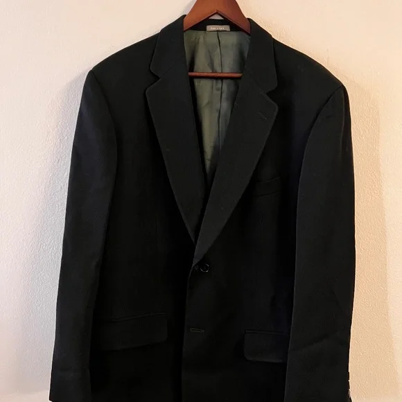 MADE IN USA Calvin Klein Two-Button Elegant Black Blazer Jacket for Men